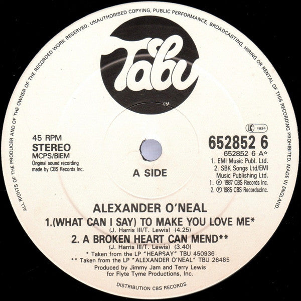 Alexander O'Neal : (What Can I Say) To Make You Love Me (12")