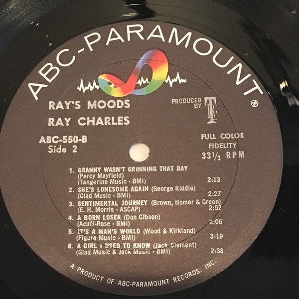 Ray Charles His Orchestra And Chorus* : Ray's Moods (LP, Album, Mono)