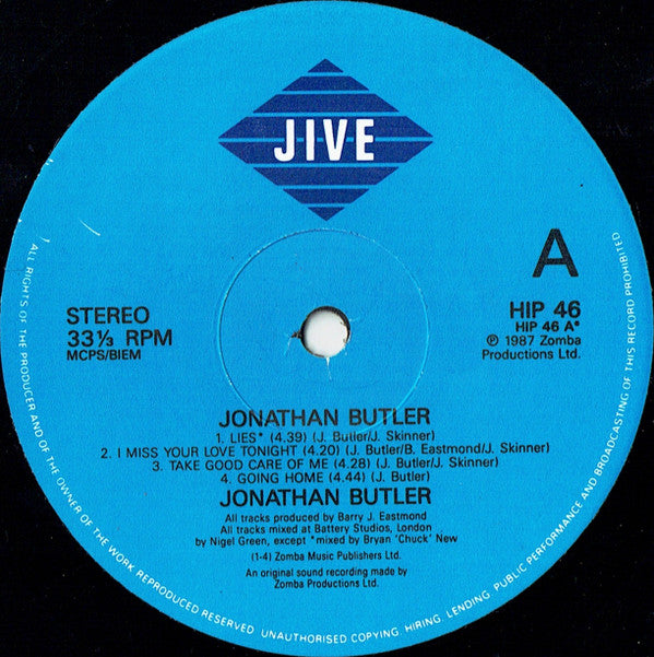 Jonathan Butler : Jonathan Butler (2xLP, Album)