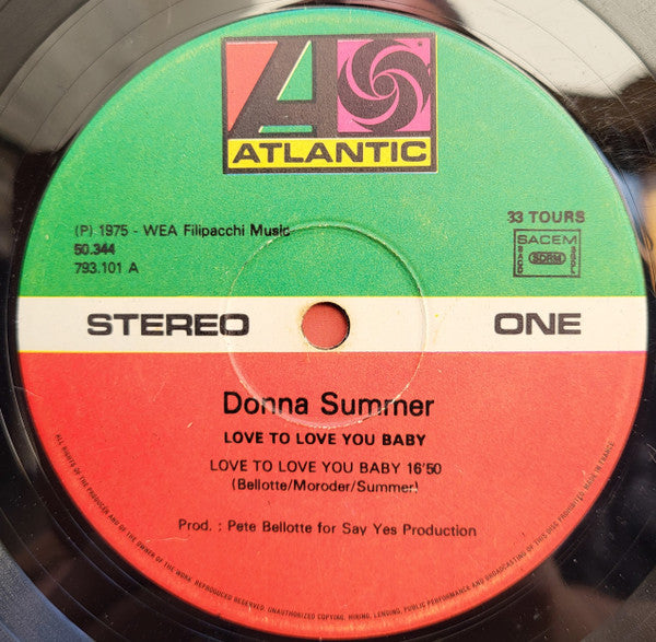 Donna Summer : Love To Love You Baby (LP, Album, Comp)