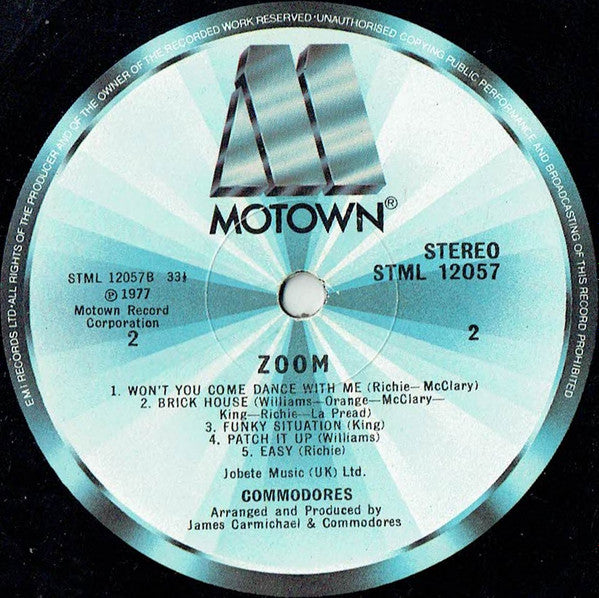 Commodores : Zoom (LP, Album)