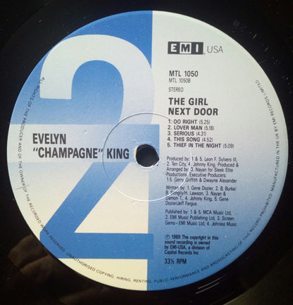 Evelyn "Champagne" King* : The Girl Next Door (LP, Album)