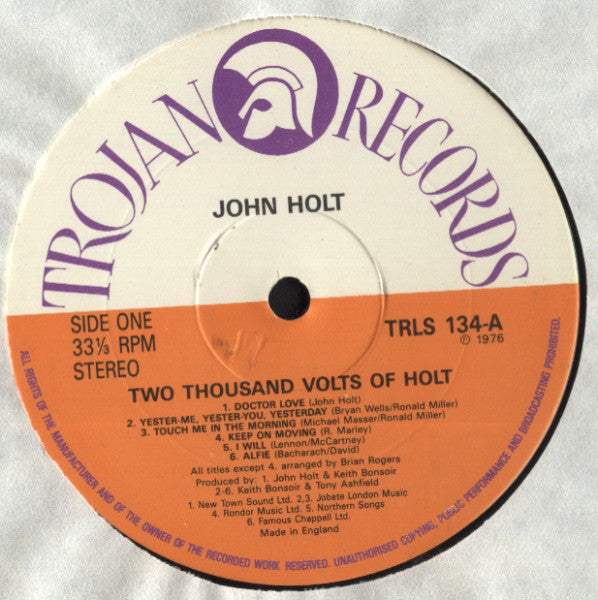 John Holt : 2000 Volts Of Holt (LP, Album, RE, RP)