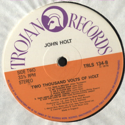 John Holt : 2000 Volts Of Holt (LP, Album, RE, RP)