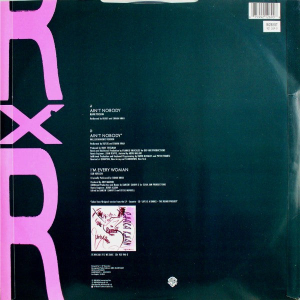 Rufus & Chaka Khan : Ain't Nobody (Remix Version) (12", P.R)