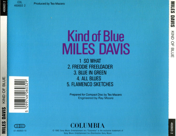 Miles Davis : Kind Of Blue (CD, Album, RE, RM)