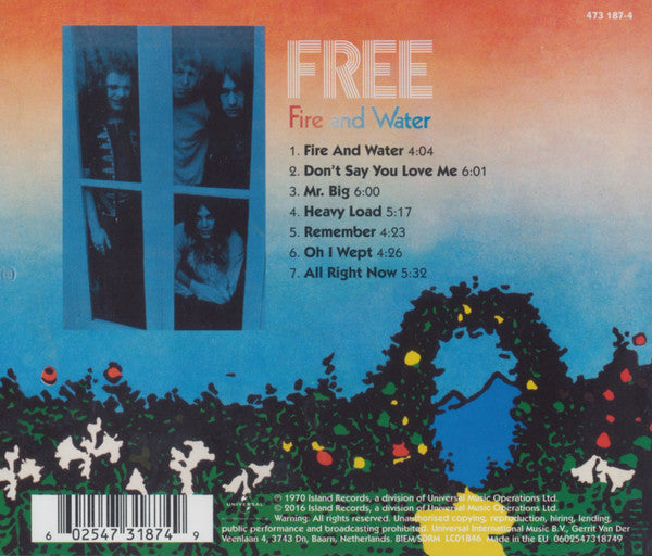 Free : Fire And Water (CD, Album, RE, RM)