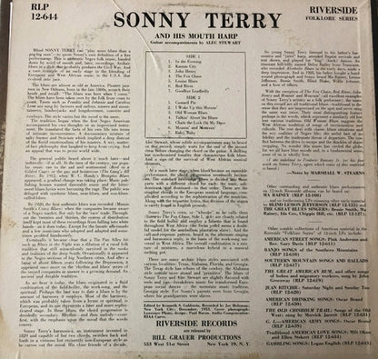 Sonny Terry : Sonny Terry And His Mouth-Harp (LP, Album, Mono)