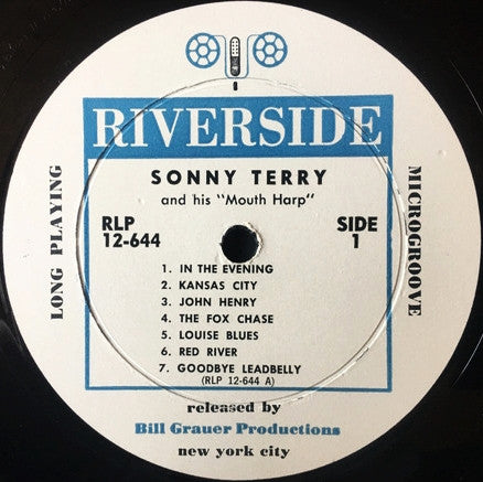 Sonny Terry : Sonny Terry And His Mouth-Harp (LP, Album, Mono)