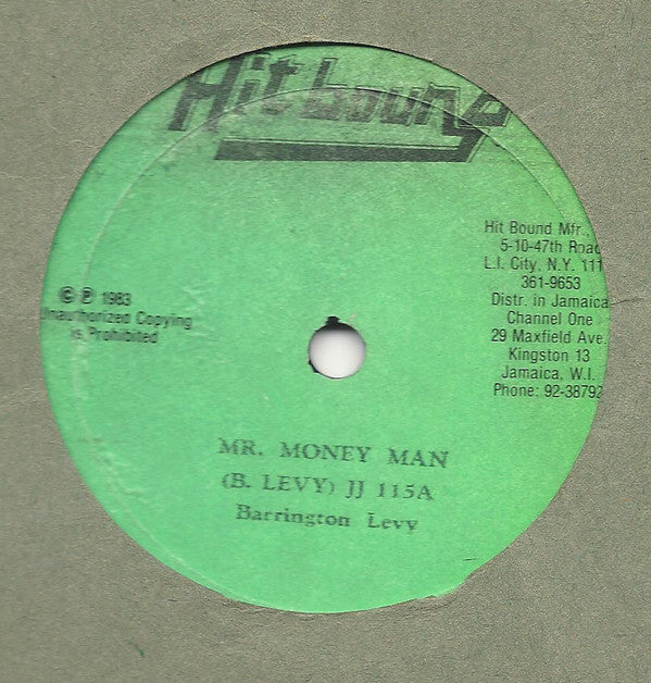 Barrington Levy, Super Chick : Mr. Money Man / Me A Champion  (10")