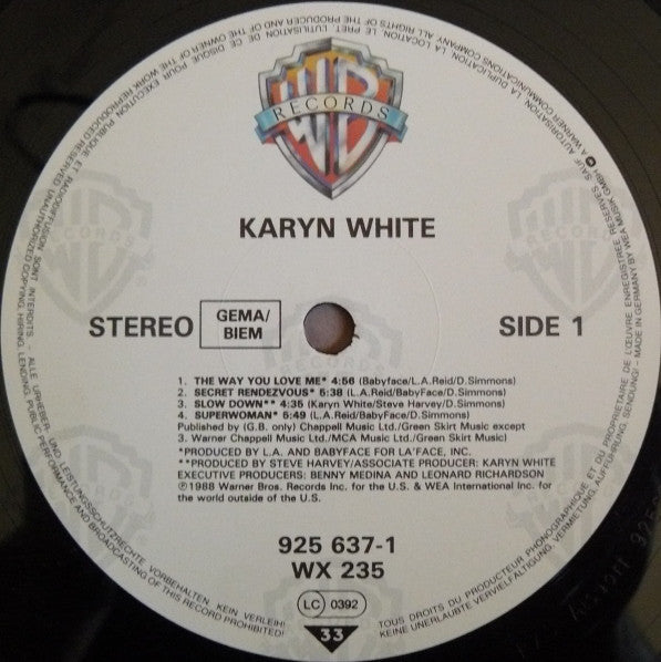 Karyn White : Karyn White (LP, Album)