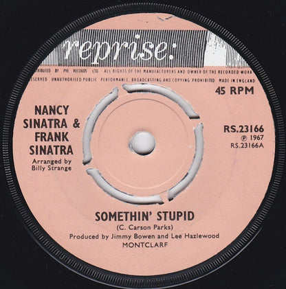 Nancy Sinatra & Frank Sinatra : Somethin' Stupid (7", Single, Kno)