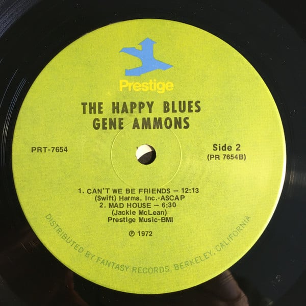 Gene Ammons : The Happy Blues (LP, Album, RE, RM)