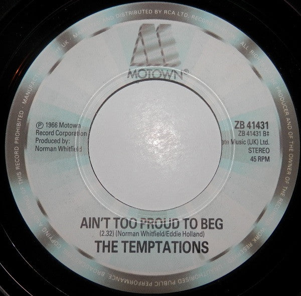 The Temptations : Papa Was A Rollin' Stone   (7", Single)