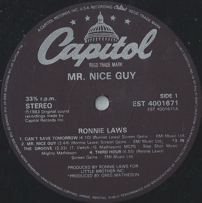 Ronnie Laws : Mr. Nice Guy (LP, Album)