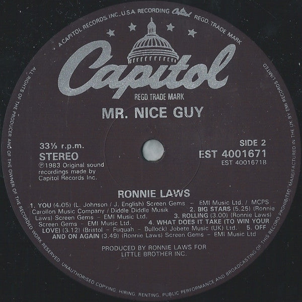 Ronnie Laws : Mr. Nice Guy (LP, Album)