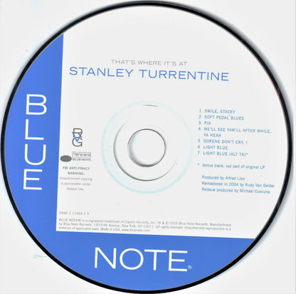 Stanley Turrentine : That's Where It's At (CD, Album, RE, RM)