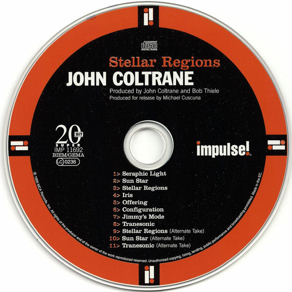 John Coltrane : Stellar Regions (CD, Album, Dig)