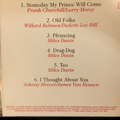 The Miles Davis Sextet : Someday My Prince Will Come (CD, Album, RE)