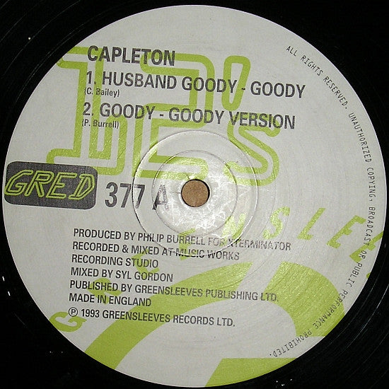 Capleton : Husband Goody - Goody (12")