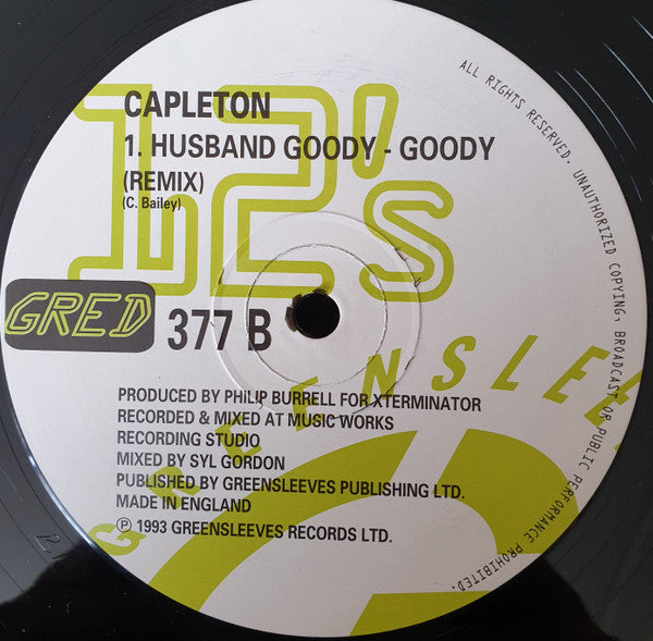 Capleton : Husband Goody - Goody (12")