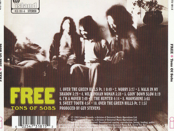 Free : Tons Of Sobs (CD, Album, RE, RM)