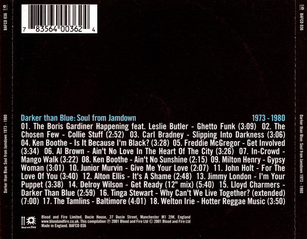 Various : Darker Than Blue: Soul From Jamdown 1973 - 1980 (CD, Comp)