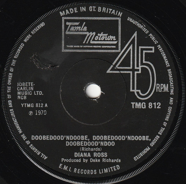 Diana Ross : Doobedood'ndoobe, Doobedood'ndoobe, Doobedood'ndoo (7", Single, Sol)