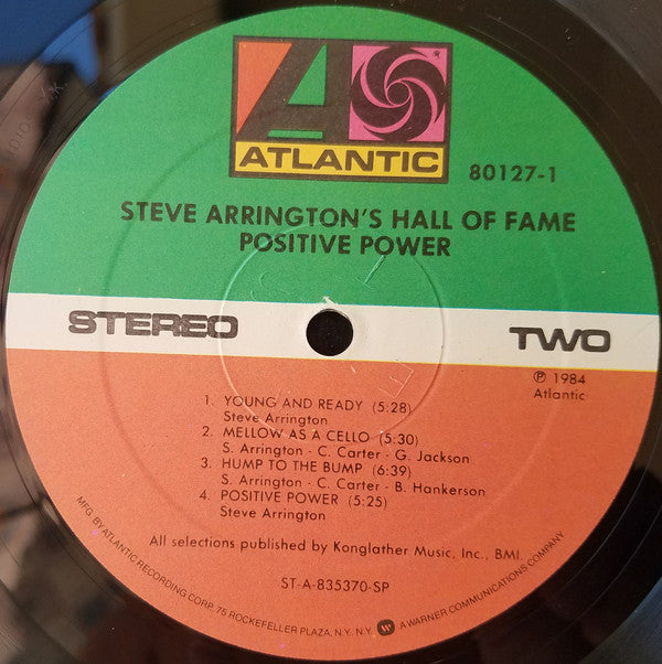 Steve Arrington's Hall Of Fame : Positive Power (LP, Album, SP)