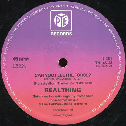 Real Thing* : Can You Feel The Force? (12", Single)