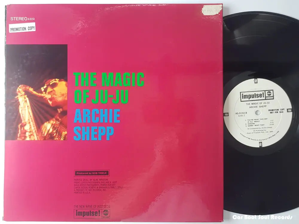 Archie Shepp - The Magic Of Ju - Ju (Lp Album Promo Gat) Us 1967 Vg + Lp