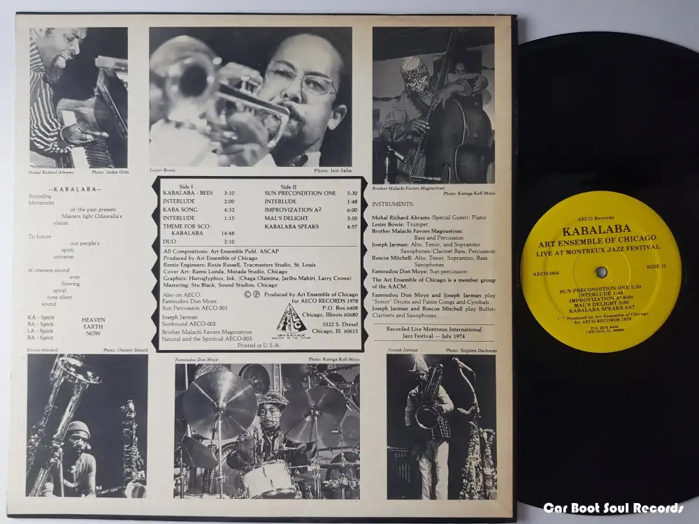 Art Ensemble Of Chicago* - Kabalaba: Live At Montreux Jazz Festival (Lp Album) Us 1978 Nm Or M - Lp