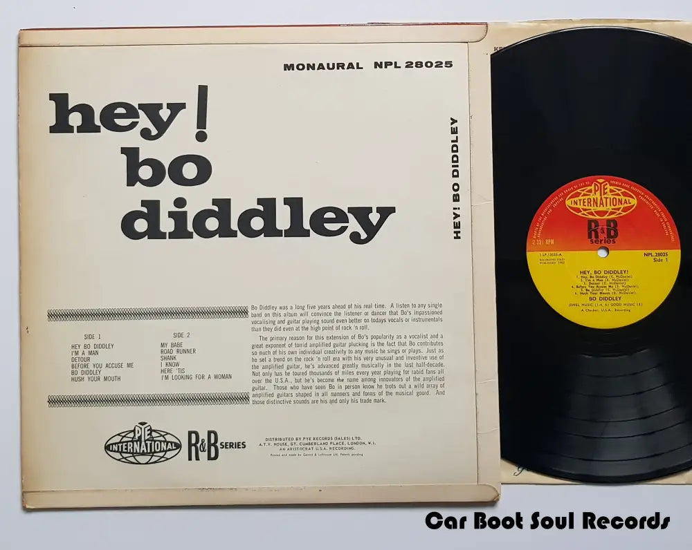 Bo Diddley - Hey! (Lp Comp Mono) Uk 1963 Vg+ Lp