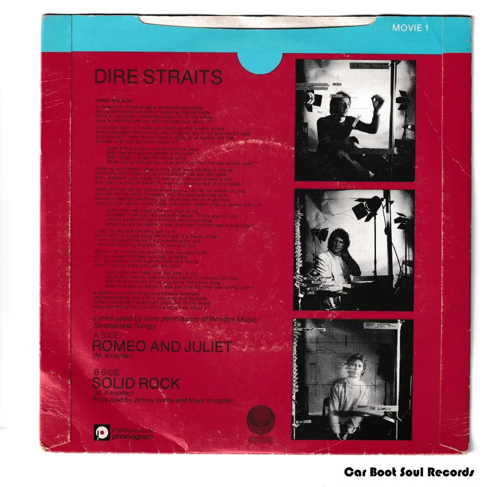 Dire Straits - Romeo And Juliet (7’ Single Sil) Uk 1980 Vg + 7’