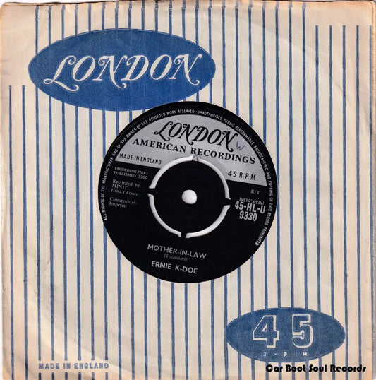 Ernie K - Doe - Mother - In - Law / Wanted $10 000.00 Reward (7’ Single) Uk 1960 Vg + 7’