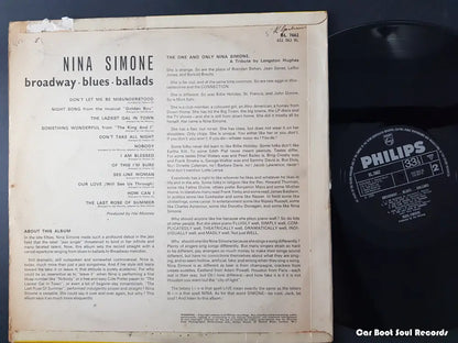 Nina Simone - Broadway Blues Ballads (Lp Album Mono) Uk 1964 Vg + Lp