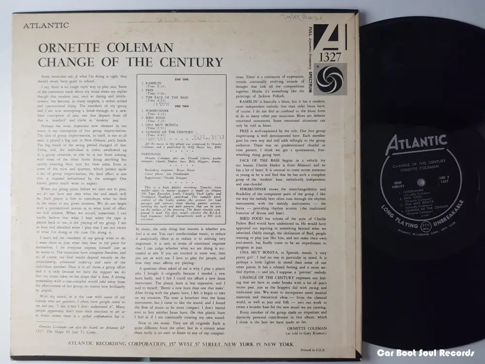 Ornette Coleman - Change Of The Century (Lp Album Mono) Us 1960 Vg + Lp