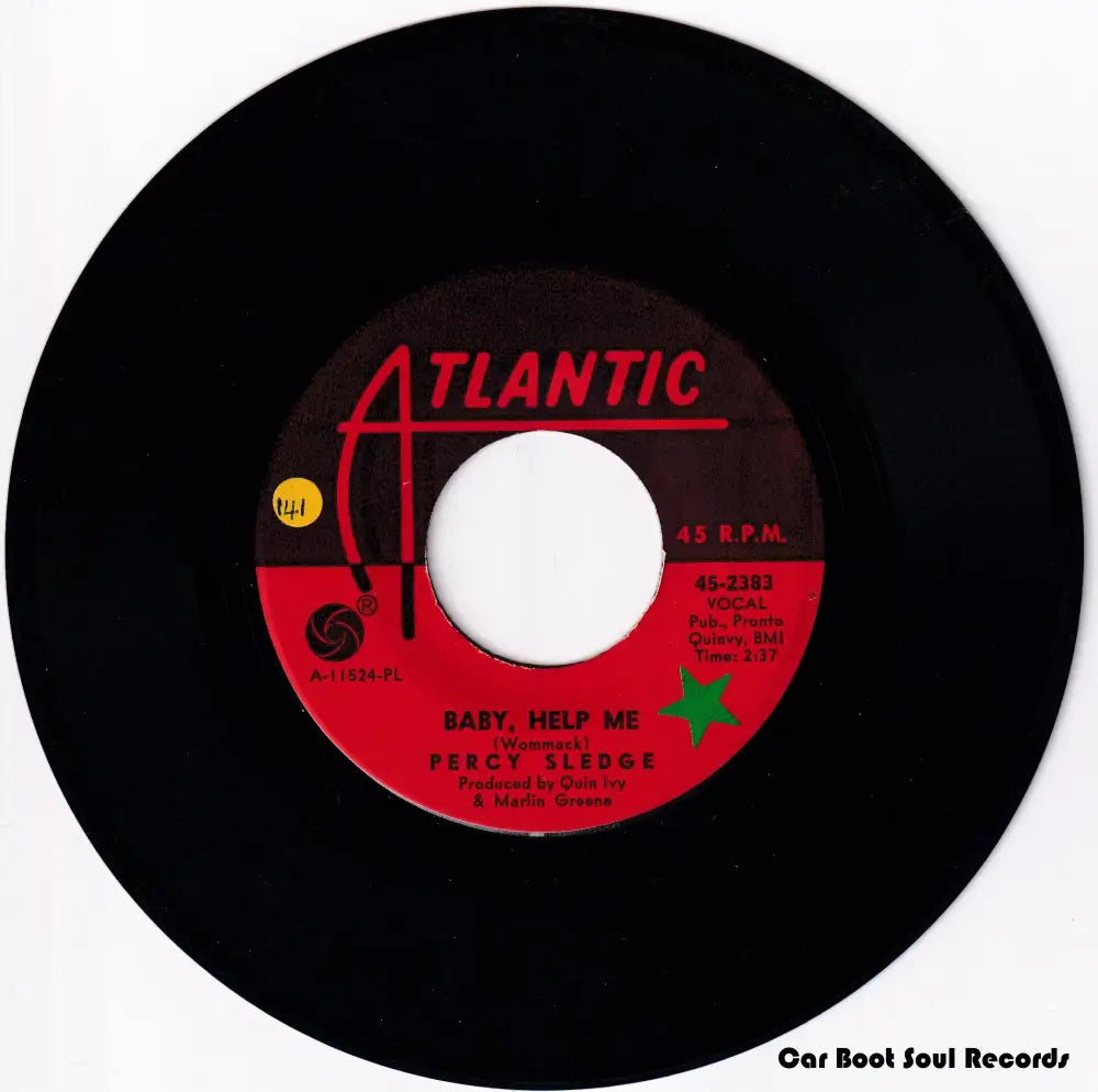 Percy Sledge - Baby Help Me / You’ve Got That Something Wonderful (7’ Single Re) Us Vg + 7’