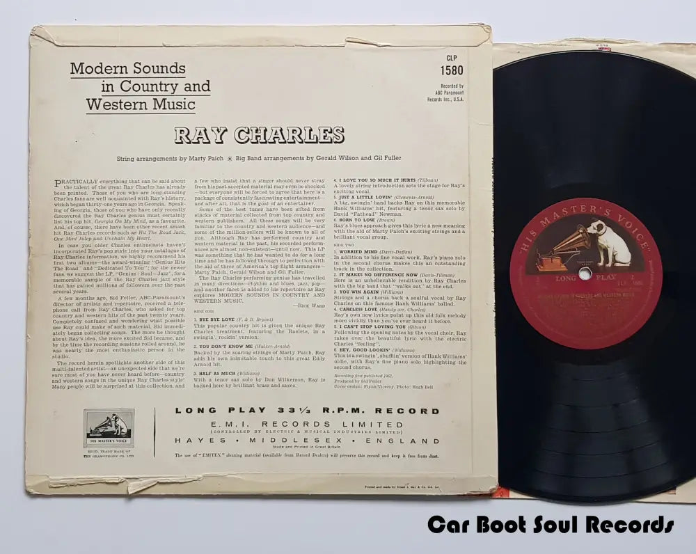 Ray Charles - Modern Sounds In Country And Western Music (Lp Album Mono) Uk 1962 Vg+ Lp