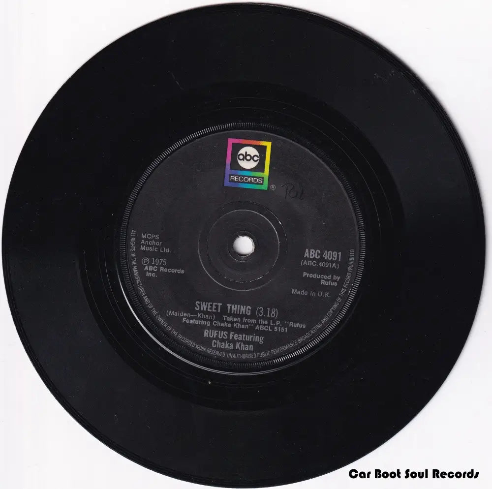 Rufus Featuring Chaka Khan* - Sweet Thing (7’ Single) Uk 1975 Vg + 7’