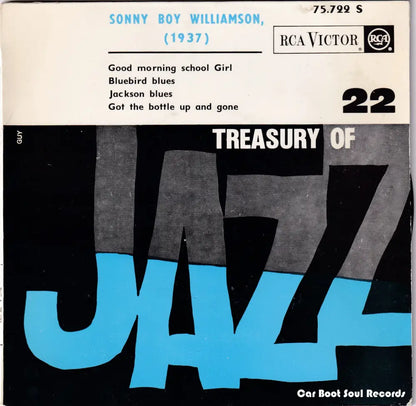 Sonny Boy Williamson - Treasury Of Jazz N° 22 (7’ Ep) France 1962 Nm Or M- 7’