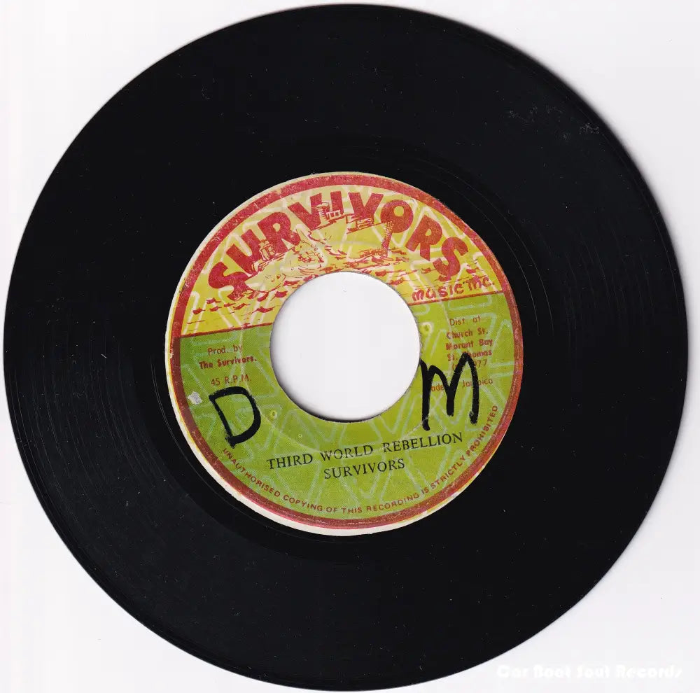 Survivors* - Third World Rebellion (7’) Jamaica 1977 Vg + 7’