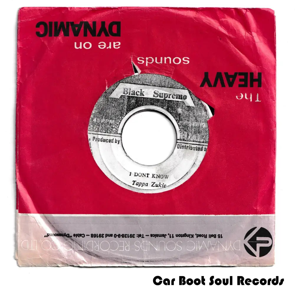 Tapper Zukie - I Dont Know / Red Rose (7’) Jamaica 0 Vg + 7’