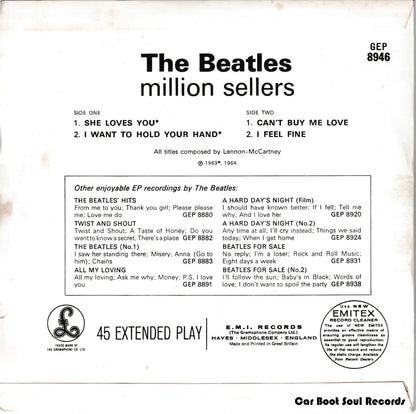 The Beatles - Beatles’ Million Sellers (7’ Ep Mono) Uk 1965 Vg + 7’