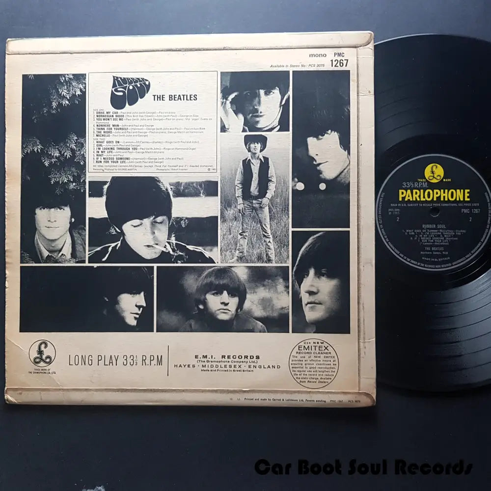 The Beatles - Rubber Soul (Lp Album Mono ’Lo) Uk 1965 Vg + Lp