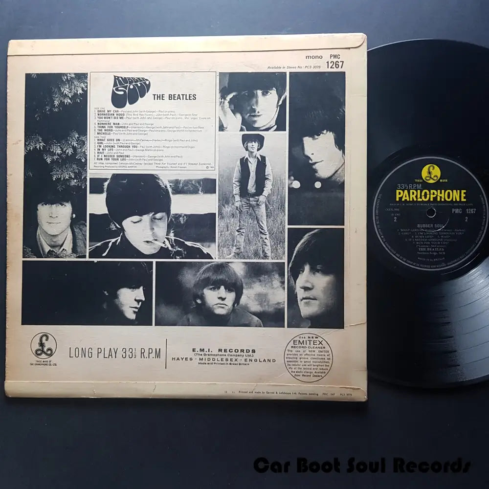 The Beatles - Rubber Soul (Lp Album Mono Rp 2Nd) Uk 1966 Vg + Lp