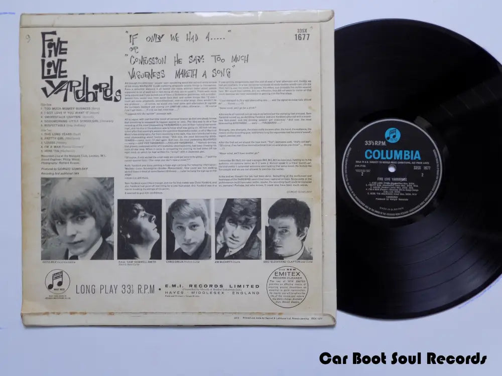 The Yardbirds - Five Live (Lp Album Mono) Uk 1964 Vg+ Lp