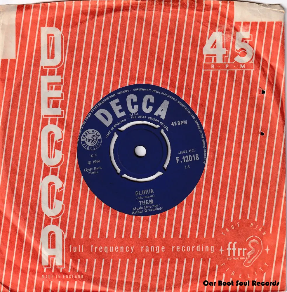 Them - Baby Please Don’t Go (7’ Single Mono) Uk 1964 Vg + 7’