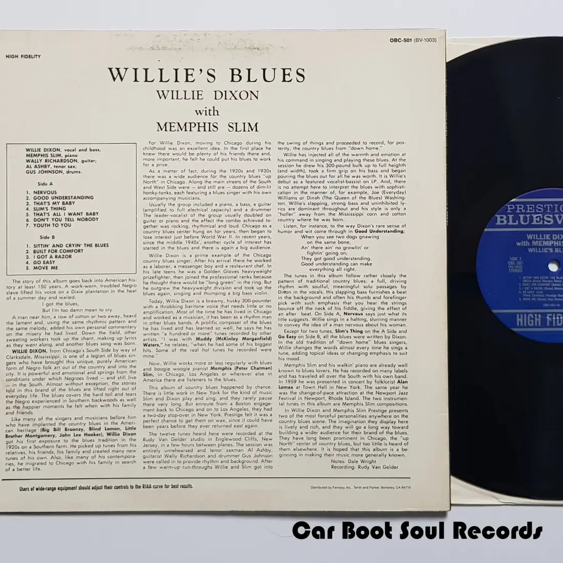 Willie Dixon With Memphis Slim - Willies Blues (Lp Album Re) Us 1984 Nm Or M- Lp