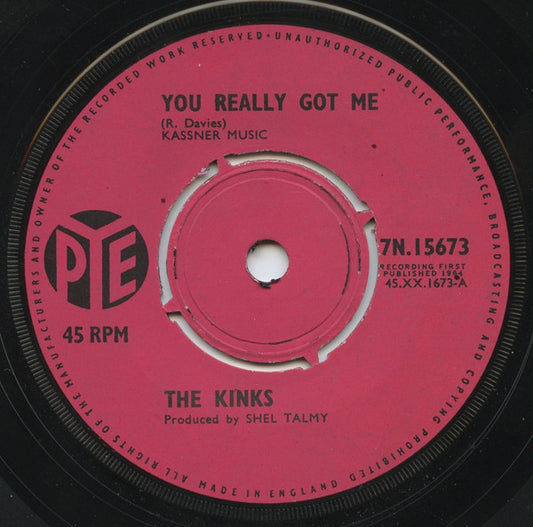 The Kinks : You Really Got Me (7", Single, 4-P)